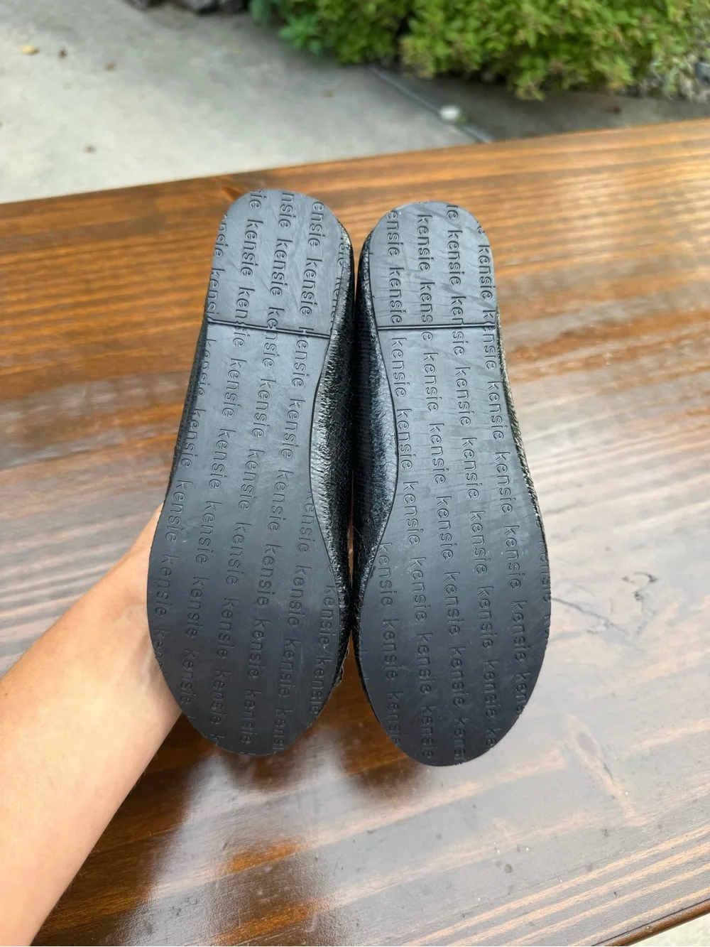 Kensie Girls Black Studded Slip-On Flats